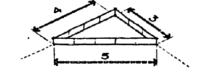 Triangulo para auxiliar nos angulos das linhas de marcao