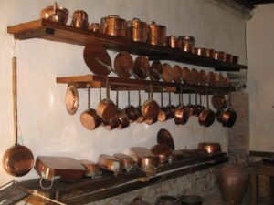 kitchen at courrouges castle