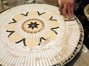 Mandala em mosaico - acabamento l