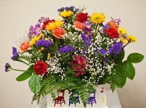 Arranjos de flores vaso decorado