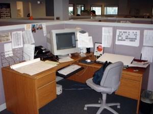 Office cubicle, circa 2001