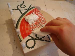 porta-cartas mosaico melancia