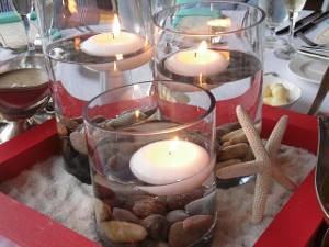 decoração de mesa velas